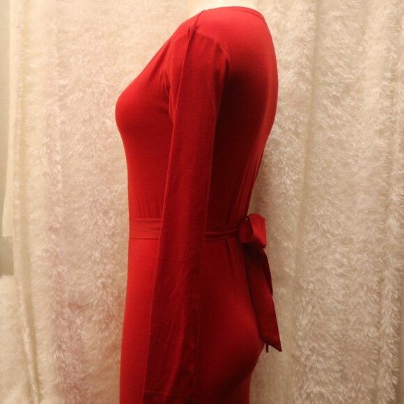 Pink Lilly red dress with sash size small - Picture 5 of 10